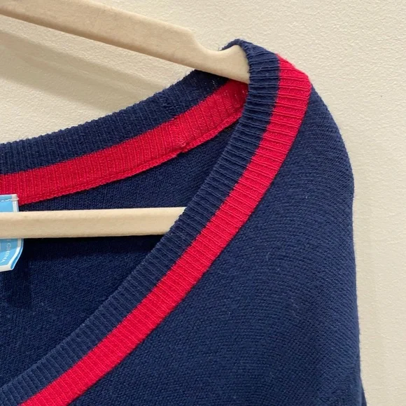 Draper James / Bell Sleeve Navy Stripe sweater Dress - Picture 3 of 7